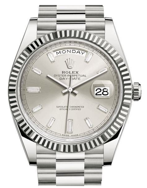 silver day date replica rolex|rolex day date silver.